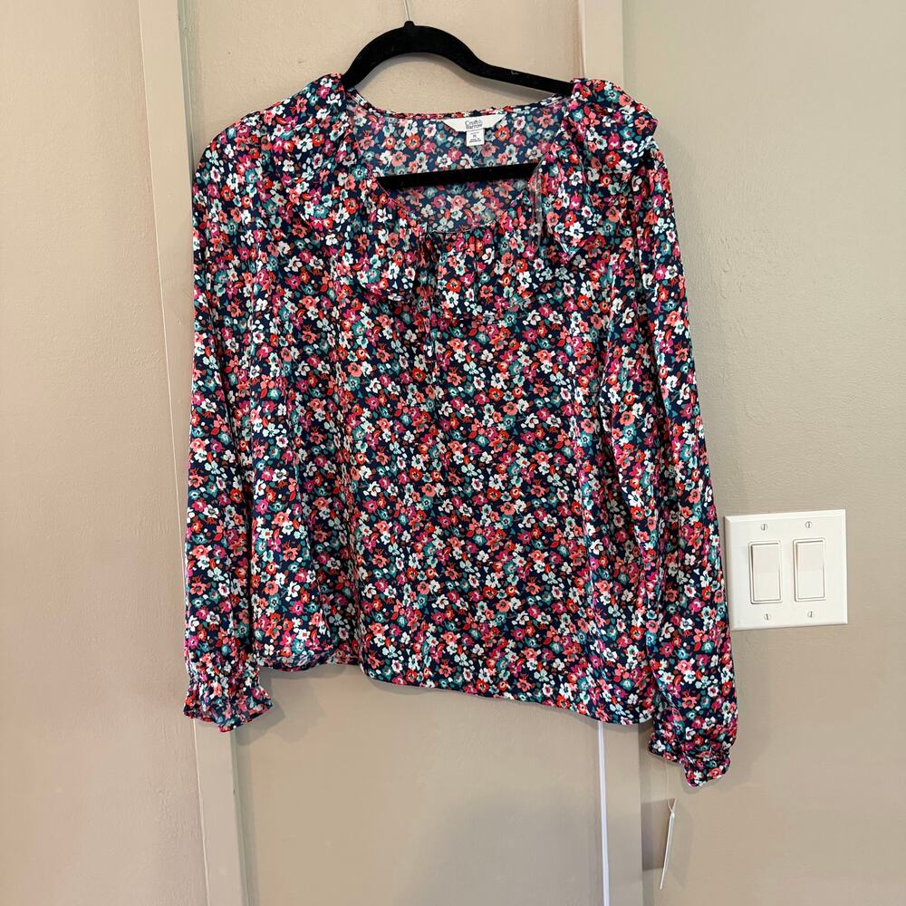 NWT Croft & Barrow Floral Blouse Shirt SZ PL